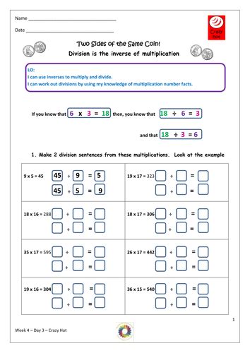 Check spelling or type a new query. Multiplication and Division Inverse Operations | Teaching ...