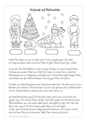 Lesetexte mit aufgaben von martin müller, paul rusch, theo scherling, helen schmitz, lukas wertenschlag layout andrea pfeifer redaktion sabine wenkums und angela kilimann bildquellen s. Mein Weihnachtsgeschenk für Dich! Vorfreude auf ...