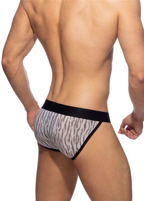 Addicted Tiger Print Bikini Brief Grey Men S Underwear Herman S