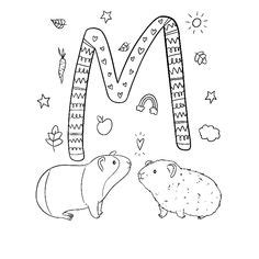 Meerschweinchen ausmalbild / meerschweinchen meerschweinchen vor seinem haus zum ausmalen malvorlagen kostenlose malvorlagen meerschweinchen : Ausmalbild L wie... Lama von Julia Klein Designs | lamas ...