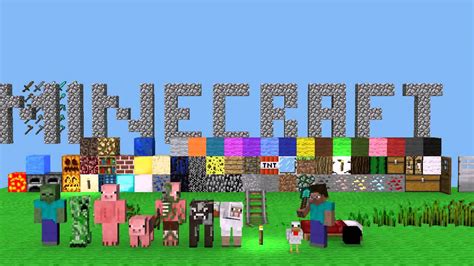 Minecraft Blocks And Mobs 3d Youtube