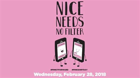 Nice Needs No Filter Pink Shirt Day 2018 Youtube