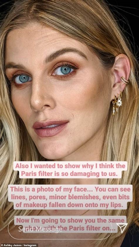 Ashley James Says Instagram Filters Make Her Feel Dysmorphia Daily Mail Online