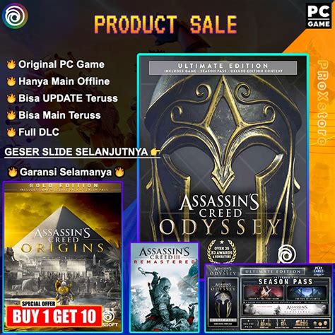 Jual Assassins Creed Odyssey Ultimate Edition Pc Game Original Shopee