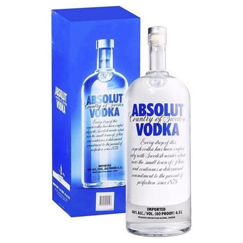 Vodka Absolut Original 45l Banca Do Ramon