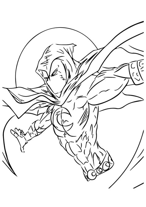 Moon Knight Coloring Pages Coloring Pages For Kids And Adults