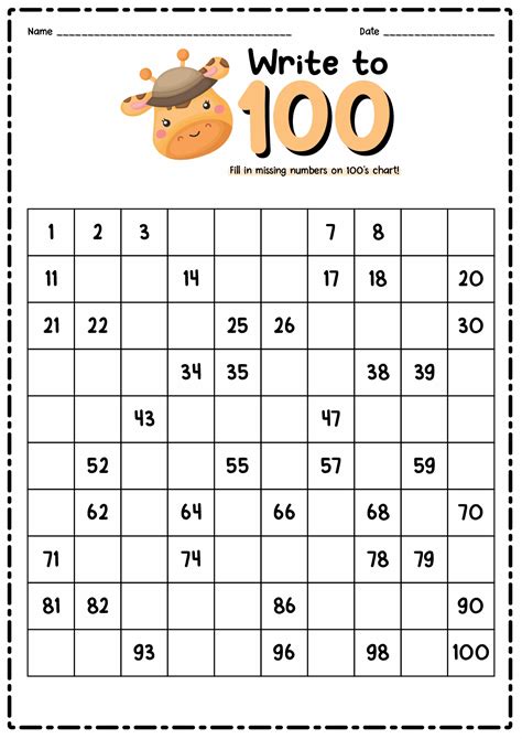 12 Best Images Of Hundreds Square Worksheet Missing Puzzle With
