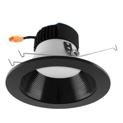 4 recessed lighting trim black. 6" LED Recessed Black Baffle - Black Trim Ring | Rayon ...