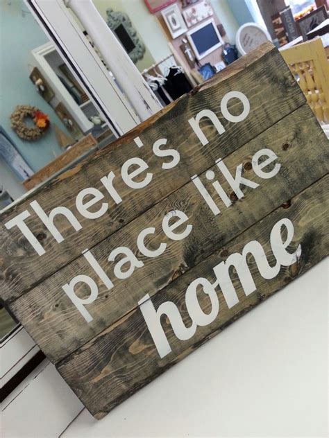 Home decor&wall art&wall decoration family and hotel decoration, birth. Rustic sign There's no place like home from The Wizard of ...