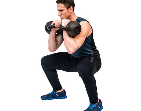 Kettlebell Front Squat Exercise Video Guide Muscle And Fitness