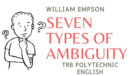Seven Types Of Ambiguity By William Empson Summary Trb Polytechnic