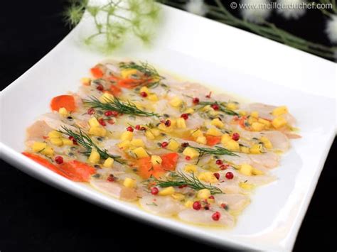 Carpaccio de Saint - Jacques à la mangue