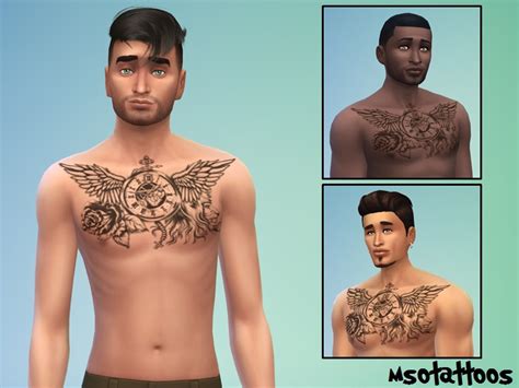 Luvjakes Wings Chest Tattoo For Men