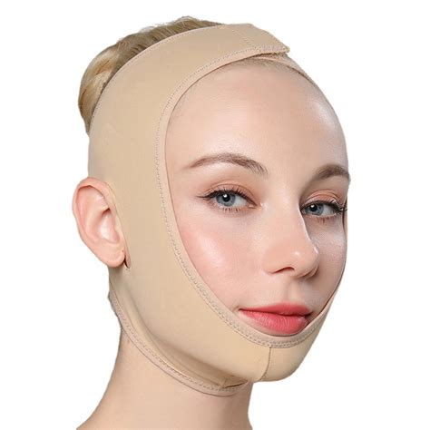 Drnokyasn Post Surgery Facial Compression Neck Coverage Chin Strap V