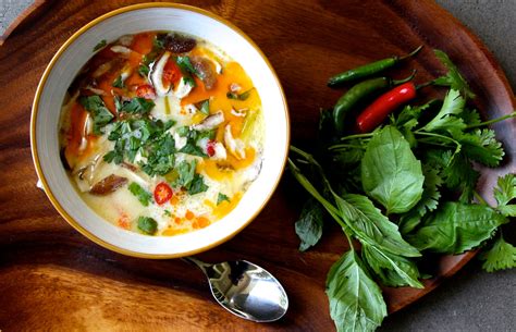Tom kha can be made with shrimp, chicken, fish, tofu, or vegetables. Tom Kha Gai. I added sweet potato and basil. Yum! | Whole ...