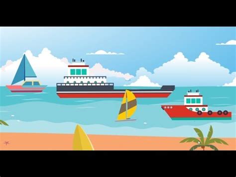 Kapal Laut Kartun #1 Boat, Sea, Learn Color - YouTube