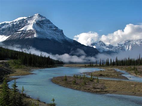 Athabasca River And The Rocky Mountains Ebygin Flickr My Happy