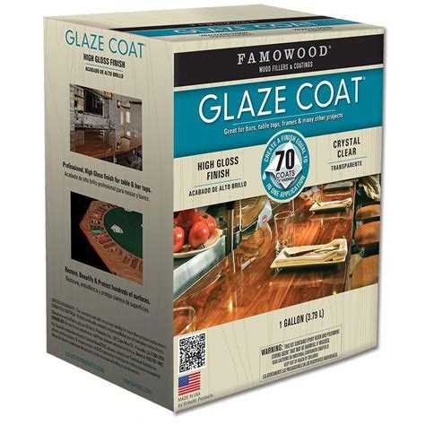 To provide a thick clear coat for wood, add three thin layers of clear coat for maximum durability. FAMOWOOD 1 Gal. Glaze Coat Clear Epoxy Kit (2-Pack ...