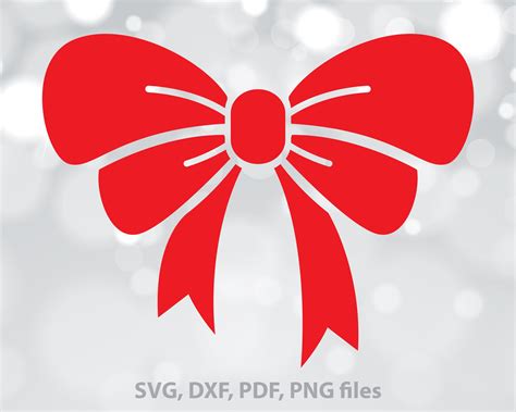 Bow Svg File Bow Dxf Bow Cut File Bow Clipart Christmas Etsy
