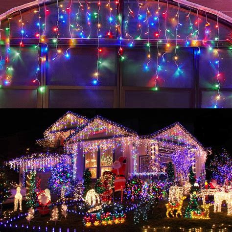 Led Icicle Lights Outdoor Christmas Decorations Lights