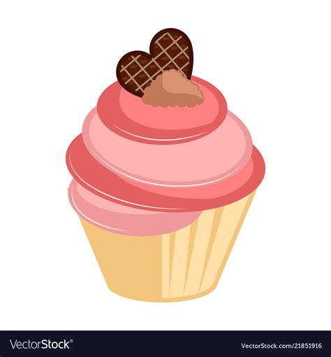 Isolated Colored Cupcake Icon Royalty Free Vector Image