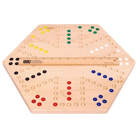 Maple Wood Hand Painted 16 Aggravation Board Game Double Sided Ebay