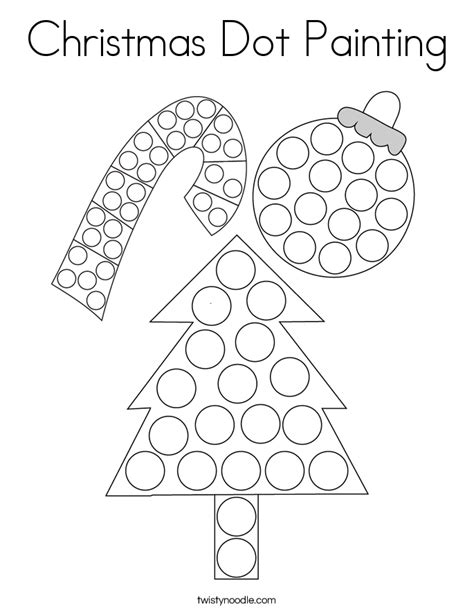 Dot Christmas Coloring Pages Coloring Pages
