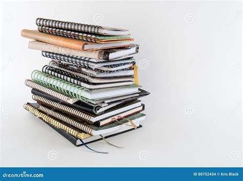 Stack Of Writing Journals Stock Photo Image Of Create 80752434