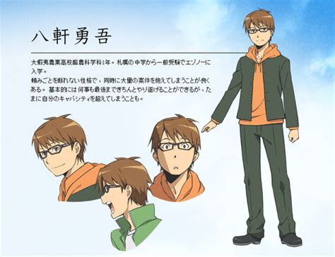 Silver Spoon Animes Character Designs More Staff Revealed Interest