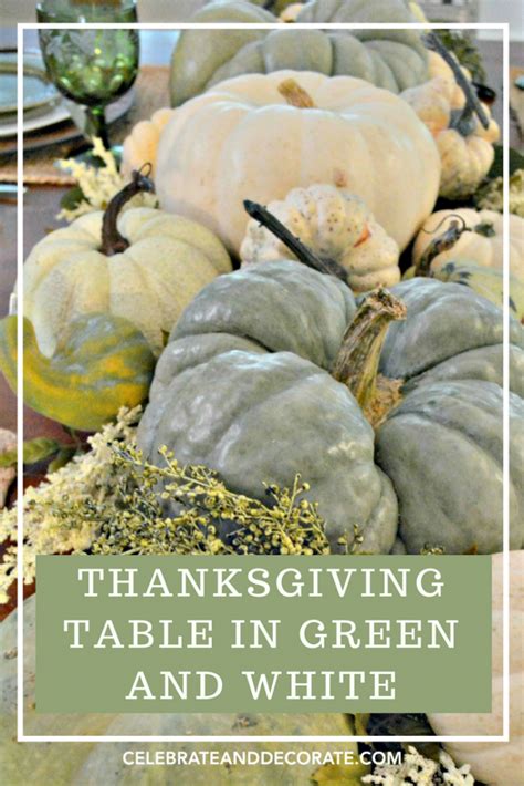 8.5 inch, 10 inch, 12 inch (optional) material: Thanksgiving Table in Green & White - Celebrate & Decorate