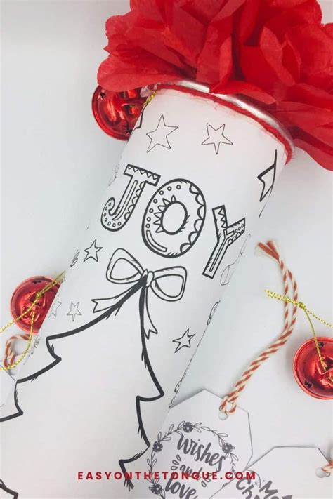 Cover A Pringle Can In A Free Coloring Printable Holiday Crafts