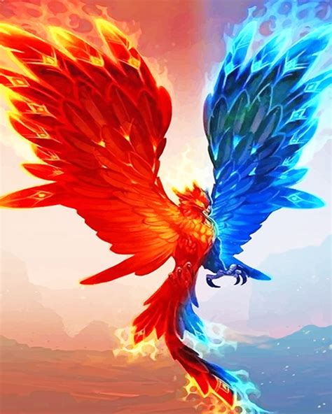 Fire And Ice Phoenix Paint By Numbers Numeral Paint Kit
