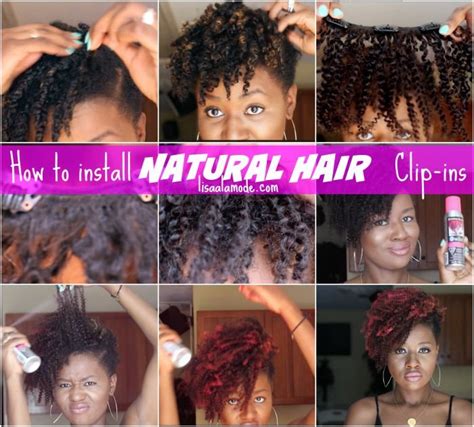 › best curly clip in extensions. How to Install Natural Hair Clip Ins on a short tapered ...