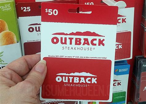 Outback steakhouse, the home of juicy steaks, spirited drinks and aussie hospitality. Outback Steakhouse Gift Cards - Buy $50 and get $20 FREE!