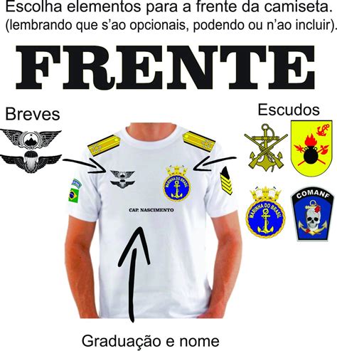 Medalha mérito da academia brasileira de medicina militar. Camiseta Marinha Monte A Seu Gosto Personalizado Alusiva ...