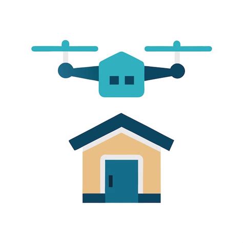 A Flying Drone Delivering A Box Parcel To A Home Premium Ai Generated