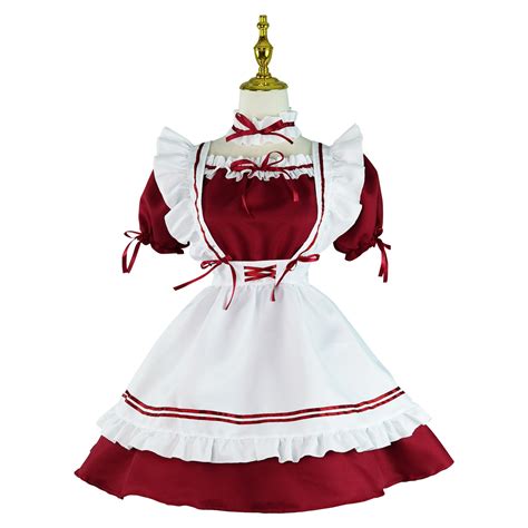 Plus Size Black Cute Lolita Maid Costumes Girls Women Sweet Lovely Maid