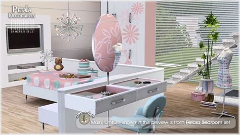 Simcredible Designs Petala Bedroom And Objects Set At Simcredible