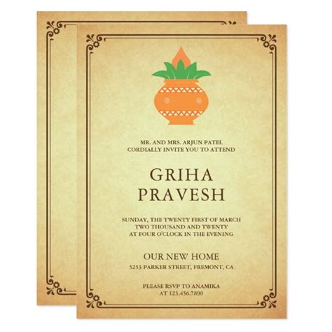 We did not find results for: Indian Housewarming Party Griha Pravesh Invitation ...
