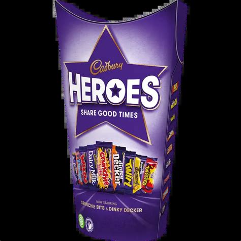 cadbury adds two new chocolates to heroes selection boxes heart