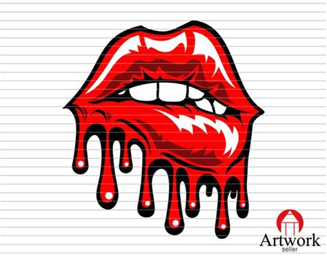 Dripping Lips Red Girl Mouth Lips Svg Bite Lips Sexy Lips Etsy Canada