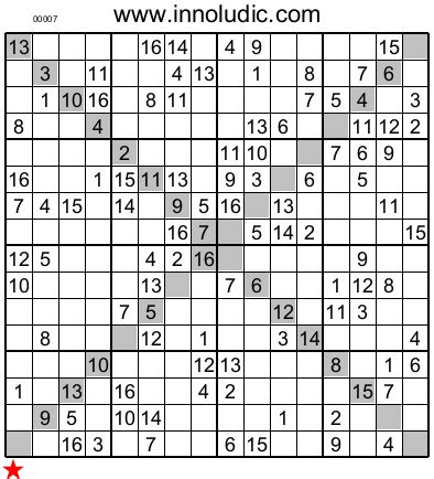 For maximum clarity and standardization, all our puzzles are printed in black and white, without shades of gray, color or images. 16x16 Sudoku Printable