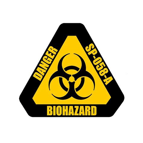Caution Biohazard Symbol Sign Vinyl Sticker Bio Hazard Decal Yellow