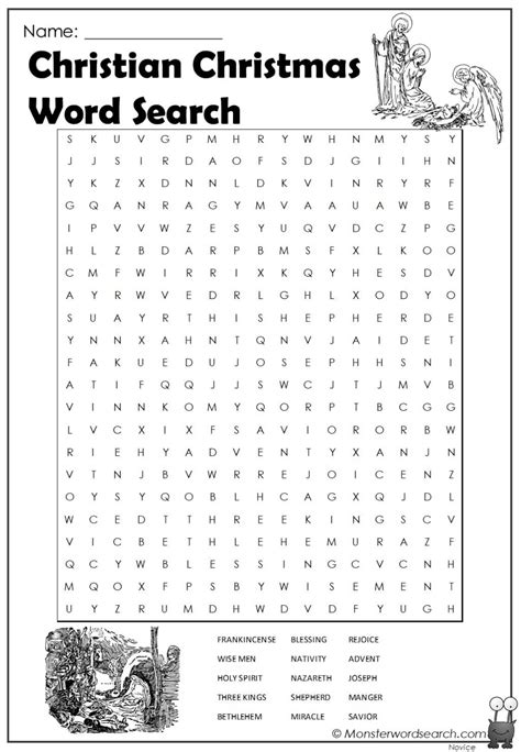 Free Printable Christian Christmas Word Search Puzzles