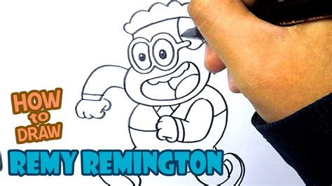 How To Draw Remy Remington Drawing Clarence Drawing Cartoon Youtube
