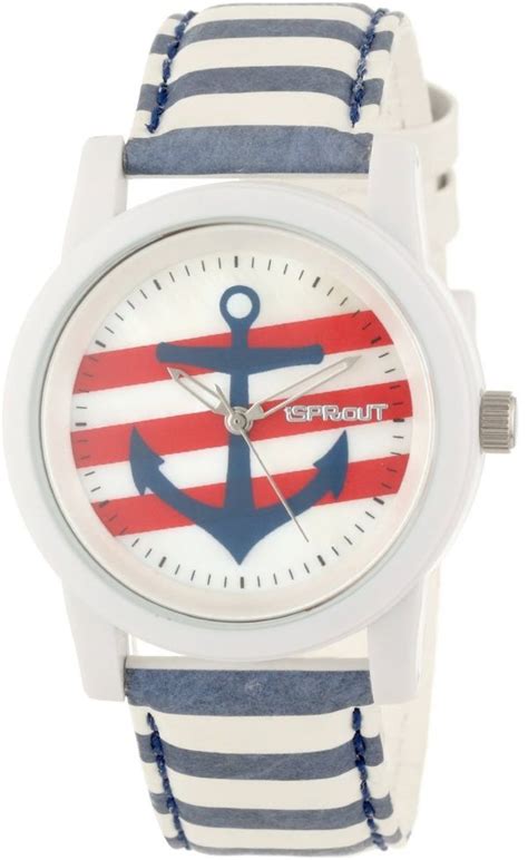 Fashion Jewelry Sprout Unisex Tyvek Strap Red White Blue Striped