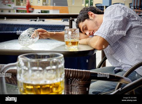 Young Man Passed Out Drunk Stock Photo Alamy