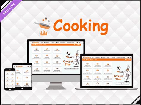 Cooking Recipe Food Blogger Templates