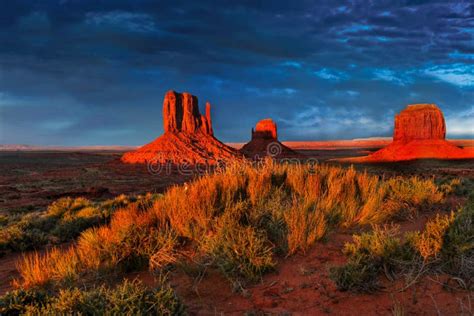 Sunset Desert Landscape American Southwest Stock Image Image Of