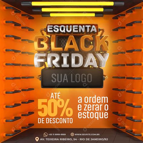 Post Esquenta Black Friday Social Media PSD Editável download Designi